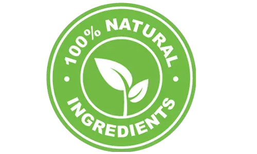 100% natural ingredients badge